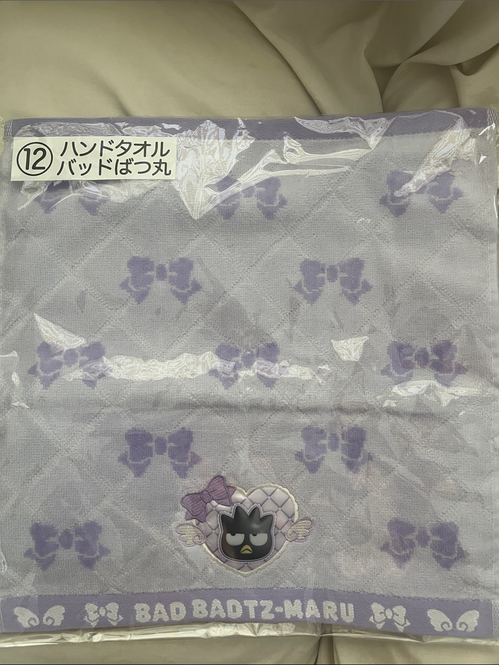 Sanrio Lavender Bad Badtz-Maru Bow Hand Towel